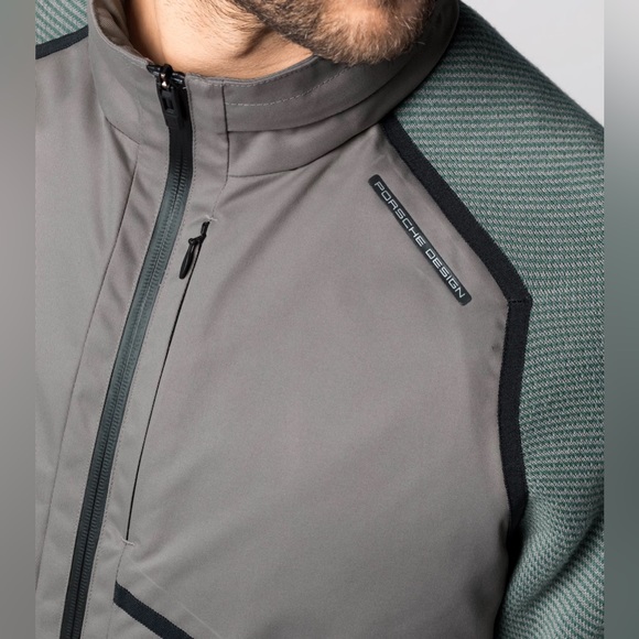 NWT $465 Porsche Design Insulated jacket Steeple Grey Small S trench down jacket - Picture 4 of 12